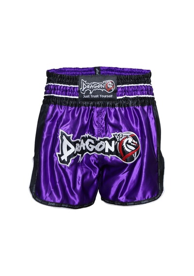 Dragondo Mt3075 Retro Neo Muaythai Şortu Mor Muay Thai Şort Mor