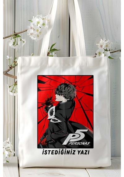 Art Hediye Persona 5 Oyun Baskılı Omuz Çanta Kişiye Özel Model 2 Çok Renkli