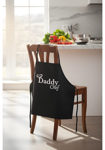 Daddy Chef - Siyah Mutfak Önlüğü Renkli