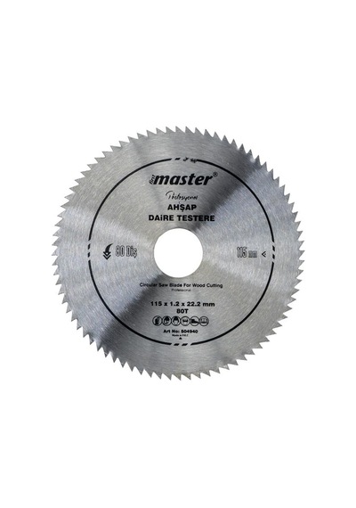 Master 530940 Ahşap Daire Testere Bıçağı 115 Mm 80 Diş Elmassız