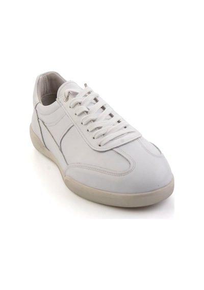 Beyaz Hakiki Deri Erkek Sneaker E01396002403 Beyaz