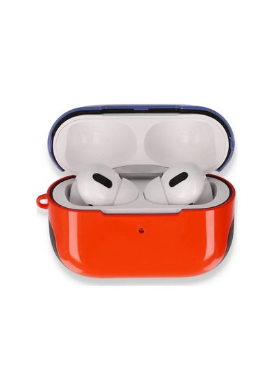 Airpods Uyumlu Pro 1.nesil 3in1 Kılıf - Kırmızı-lacivert