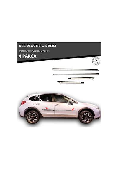 Subaru Xv Yan Kapı Koruma Çıtası Plastik + Krom