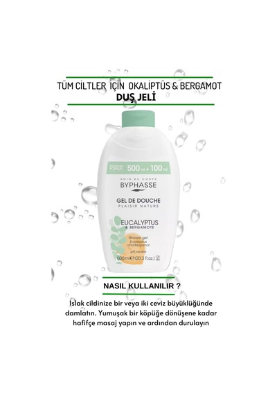 Byphasse Plaisir Natura Okaliptus & Bergamot Duş Jeli 600 ML