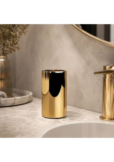 System Tezgah Üstü Diş Fırçalık Gold Renk Ba2004 007 Gl Çok Renkli