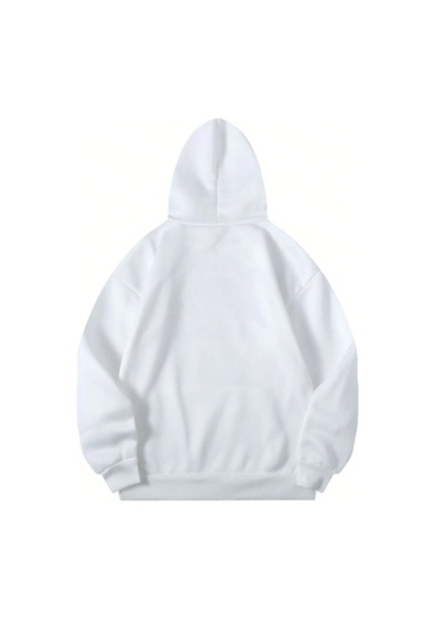 Startmore Adrift Unisex Erkek/kadın Pikachu Renkli Özel Baskılı Oversize Kapüşonlu Sweatshirt Beyaz Beyaz