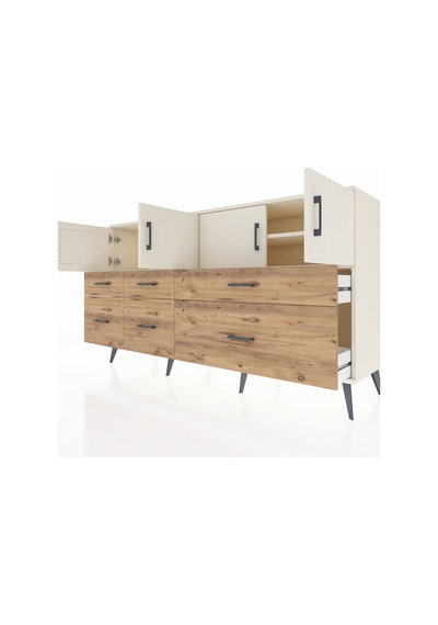 Hyperion Konsol 4 Raflı 6 Çekmeceli 4 Kapaklı 176x44x99 Aytaşı-ay Aytaşı-aytaşı/çam Hyperion Konsol 4 Raflı 6 Çekmeceli 4 Kapaklı 176x44x99 Aytaşı-ay Aytaşı-aytaşı/çam