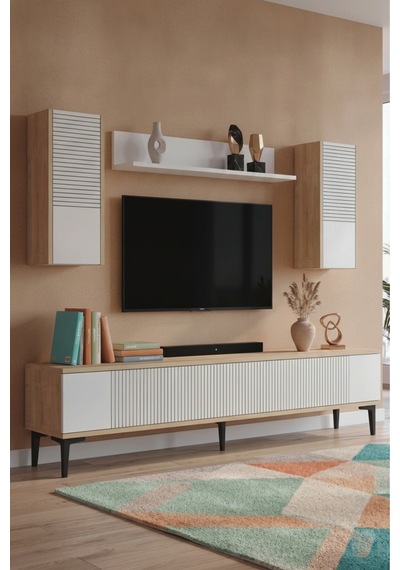 Tvr1819db Corsa Tv Ünitesi Takımı Safirmeşe-beyaz 180cm Safirmeşe - Beyaz