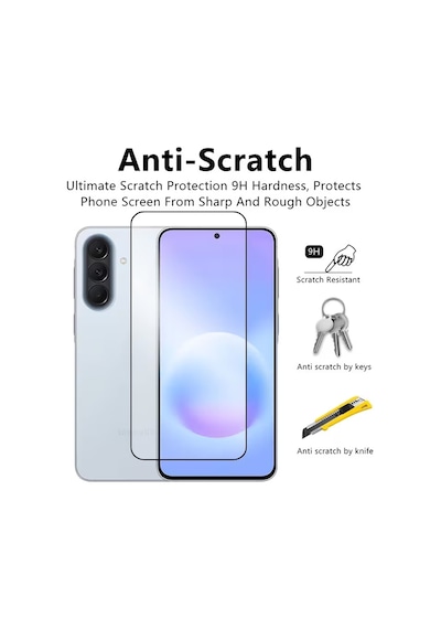 Samsung Galaxy A37 5g İle Uyumlu Ekran Koruyucu Şeffaf Temperli Kırılmaz Cam Ekran Koruyucu