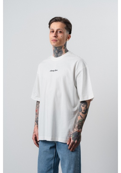 Respire Erkek Refined Baskılı Oversize T-shirt Ekru