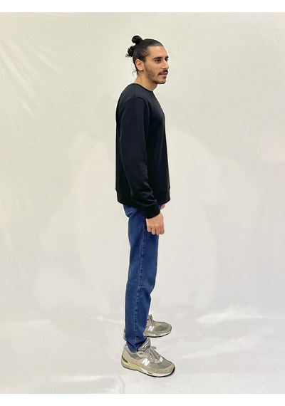 Erkek Bisiklet Yaka Rahat Kalıp 3 İplik Kalın Orta Brooklyn Nakışlı Sweatshirt Spr24sw34 Siyah Erkek Bisiklet Yaka Rahat Kalıp 3 İplik Kalın Orta Brooklyn Nakışlı Sweatshirt Spr24sw34 Siyah