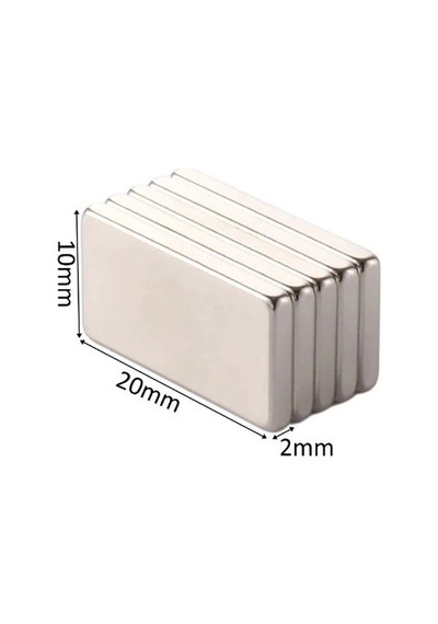 2 Adet 20x10x2 Köşeli Neodyum Mıknatıs Magnet