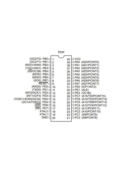 Atmega162-16Pu 8-Bit 16Mhz Tht Mikrodenetleyici Dıp40