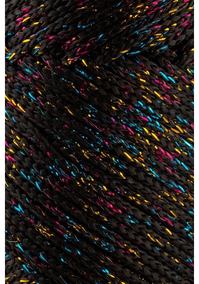 Multi Sparkle Simli Çok Renkli İp 100 Gr Polyester Makrome İpi Siyah 1,5 Mm - 150 M