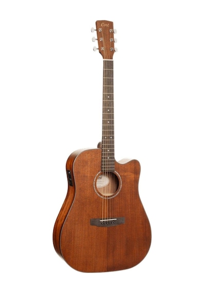 Cort Earth60mceop Masif Maun Kapaklı Elektro Akustik Gitar Orta