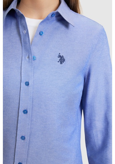 U.s. Polo Assn. Kadın Saks Gömlek Basic 50324791-vr045 Sax