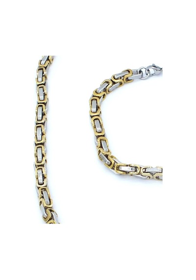 Ferizz Ferizz 316L Çelik Iki Renkli Erkek Set Set-135 Çok Renkli
