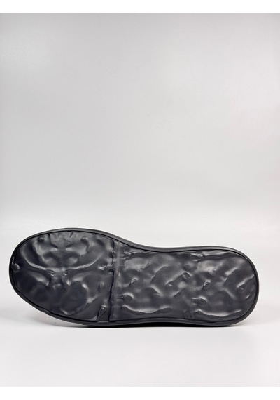 Daytex 2474 Togga - Hakiki Deri Detaylı Keten Fileli Ortopedik İthal Kalın Eva Taban Hafif Erkek Spor Sneaker Ayakkabı Siyah