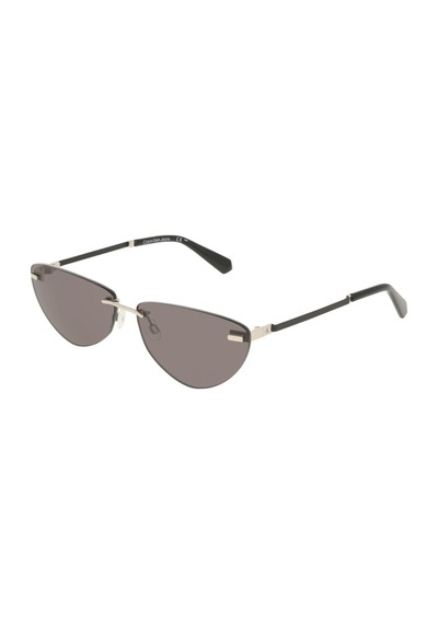 Calvin Klein Jeans Ckj 25208s 043 63 Kadın Cat Eye Gümüş Metal Güneş Gözlüğü Gri