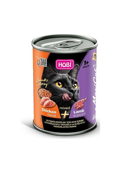 Hobi Maxicat Mixed Tavuk Ve Kuzu Etli Kedi Konservesi 400 Gr Gerçek Et Parçacıklı, Vitamin Destekli
