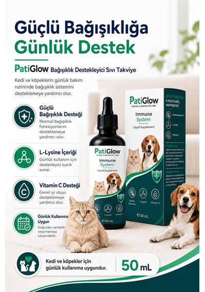 Patiglow Kedi Ve Köpek Bağışıklık Sistemi Damla