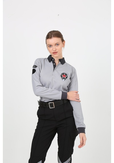 Yeni Tip Kamu Özel Güvenlik Kışlık Sweatshirt Armalı Gri