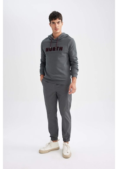 DeFacto Regular Fit Kapüşonlu Baskılı Kalın Sweatshirt L5850AZ24AUGN807