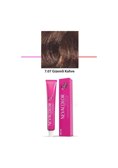 Premium 7.07 Gizemli Kahve - Kalıcı Krem Saç Boyası 50 G Tüp