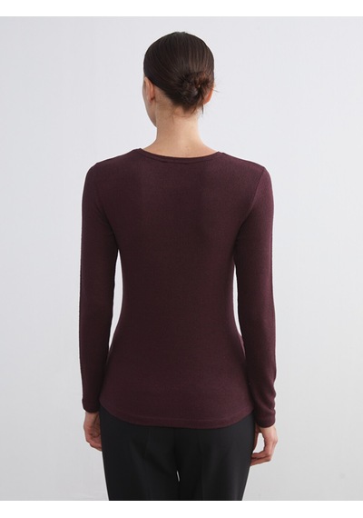 Lcw Everyday Bordo Bisiklet Yaka Kadın Body