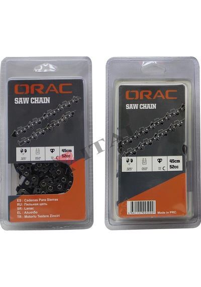Orac .325-1.3mm 36 Diş Köşeli Kesik Paket Zincir