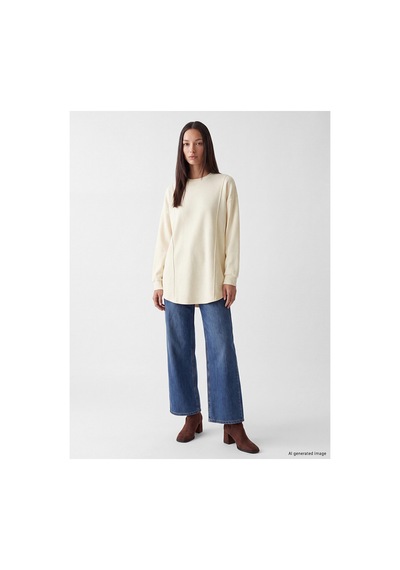 LC Waikiki Alıta Cıty Farkıyla Bej 3 İplik Düz Loose & Bol Kadın Sweatshirt Tunik Bej - 924123210 Bej LC Waikiki Alıta Cıty Farkıyla Bej 3 İplik Düz Loose & Bol Kadın Sweatshirt Tunik Bej - 924123210 Bej