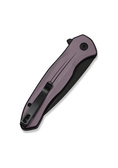 Civivi Button Lock Kitefin Purple Aluminum Handle Black Stonewashed 14c28n Blade Kamp Çakı Mor