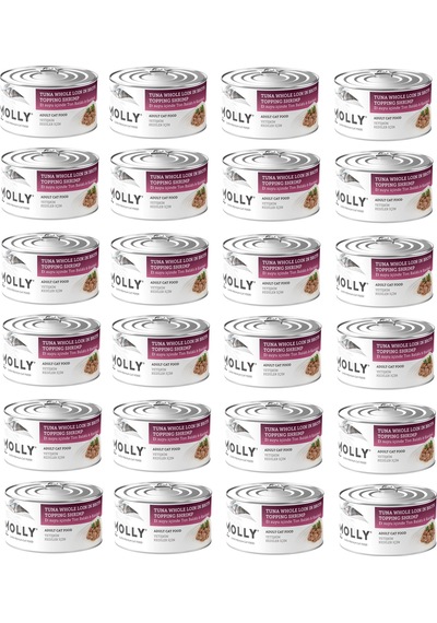 Molly Ton Ve Karidesli Et Suyu İçinde Yetişkin Kedi Konservesi 85 Gr. X 24 Adet