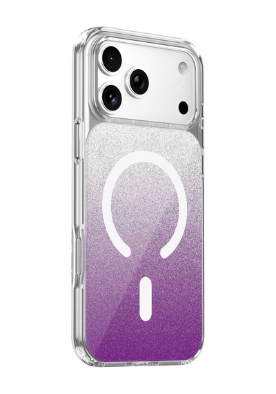 Onegif Apple İphone 17 Pro Max Sora Simli Magsafe Kapak - Mor