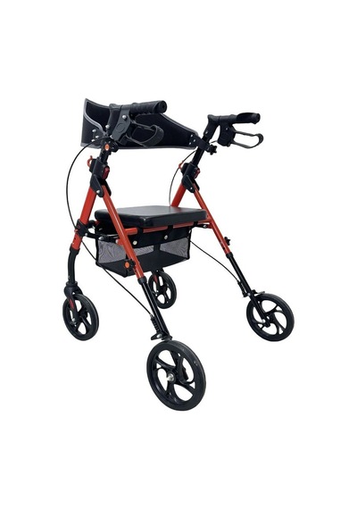 Loco Alüminyum Lüks Rollator Hafif Gövde, Fren Sistemli, Oturmalı Yürüme Destek Aracı Plus Pr-885