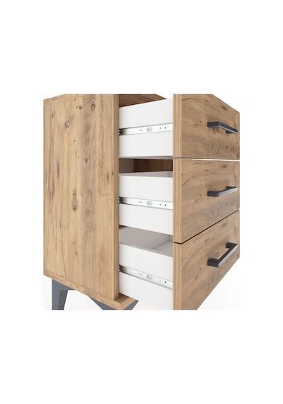 Arges Komodin 3 Çekmeceli 44x30x64 Çam-çam Çam