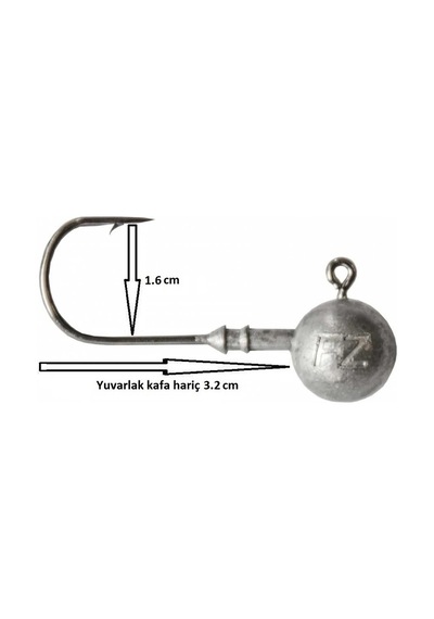 Dam Ball Jig Head No:3/0 İğneli 20gr Zoka 5 Adet