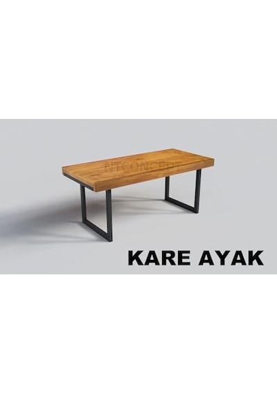 Ntconcept Veni Doğal Ahşap Yemek Masası - Amz-maym0060 85 X 120 Cm Açık Ceviz