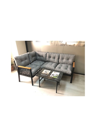 Miami Melisa 2+2 Köşe Yön Değiştirilebilir Koltuk Takımı Balkon-bahçe-kafe Mermerdesen 70x50cm Sehpa Gri Miami Melisa 2+2 Köşe Yön Değiştirilebilir Koltuk Takımı Balkon-bahçe-kafe Mermerdesen 70x50cm Sehpa Gri