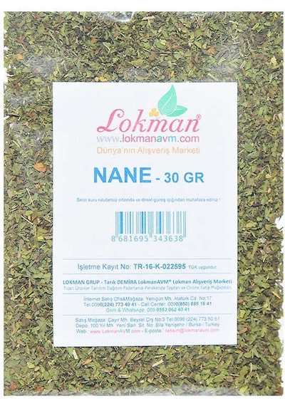 Nane Doğal Yemeklik 30 Gr Paket