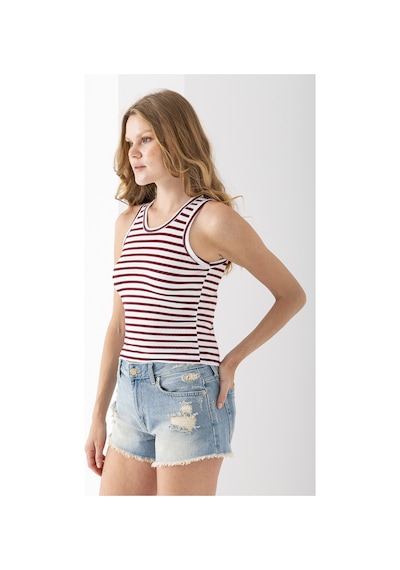 Giysa Kadın Bisiklet Yaka Çizgili Basic Body Bordo - 25510 Bordo Giysa Kadın Bisiklet Yaka Çizgili Basic Body Bordo - 25510 Bordo