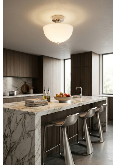 Roma Plafonyer Avize - Modern Retro Tavan Aydınlatması - Salon, Yatak Odası, Mutfak, Koridor, Antre Ve Hol Tavan Aydınlatması Opal - Krom Opal - Krom Roma Plafonyer Avize - Modern Retro Tavan Aydınlatması - Salon, Yatak Odası, Mutfak, Koridor, Antre Ve Hol Tavan Aydınlatması Opal - Krom Opal - Krom