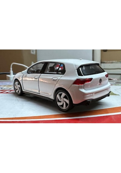 Oyuncak Metal Model Araba 1/36 Çek Bırak Vw Golf 8 Gtı Beyaz