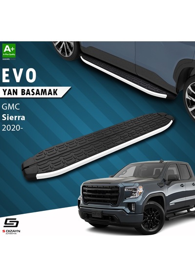 S-dizayn Gmc Sierra 5 Uzun Şase Evo Aluminyum Yan Basamak 253 Cm 2020 Üzeri