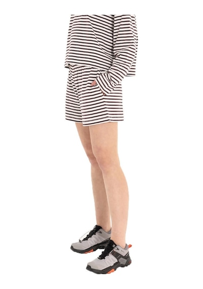 Inguz Stripe Pamuk Şort Siyah - Beyaz