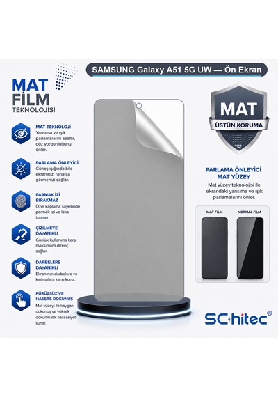 Samsung Galaxy A51 5g Uw Uyumlu Ön Yüzey Mat Hidrojel Ekran Koruyucu 84086209
