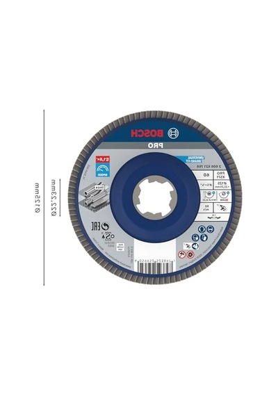 Metal X571 Yelpaze Taşlama Diski, 125 Mm Çapında Ve Granülasyon 60