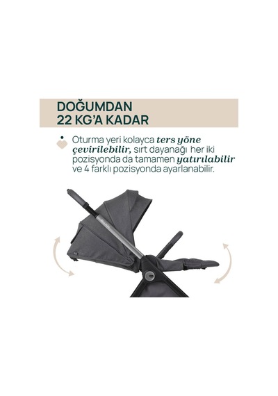 Bellagio Bebek Arabası Black Satin