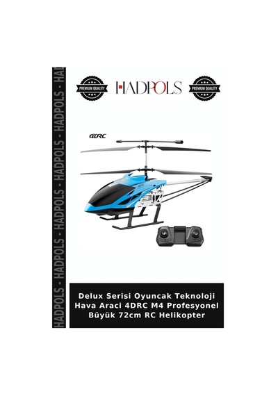 Delux Serisi Oyuncak Teknoloji Hava Araci 4drc M4 Profesyonel Büyük 72cm Rc Helikopter
