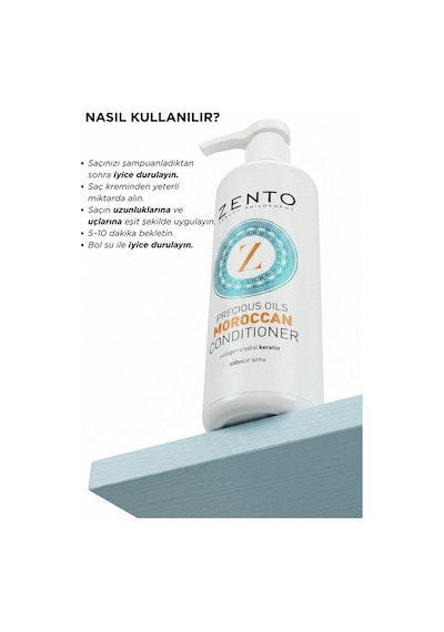 Zento Moroccan Onarıcı Nem Veren Saç Bakım Kremi 500 ML